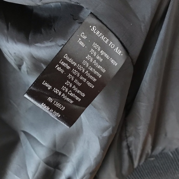 Surface to Air leather and cashmere blend bomber - Picture 11 of 12